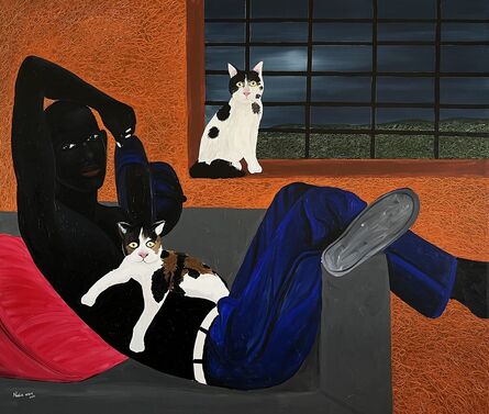 Nedia Were, ‘The Boy With The Cats’, 2023