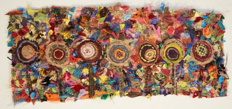 Alyson Vega, ‘Wild Flowers’, 2017, Textile Arts, Recycled wool and fabric scraps, Fountain House Gallery