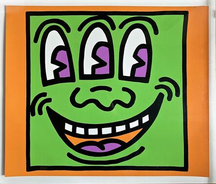 Keith Haring, ‘Three Eyed (from Icons)’, 1990