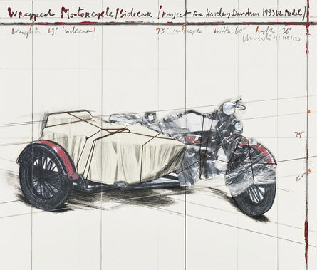 Christo and Jeanne-Claude, ‘Wrapped Motorcycle/Sidecar (project for Harley-Davidson,1933 VL model)’, 1997