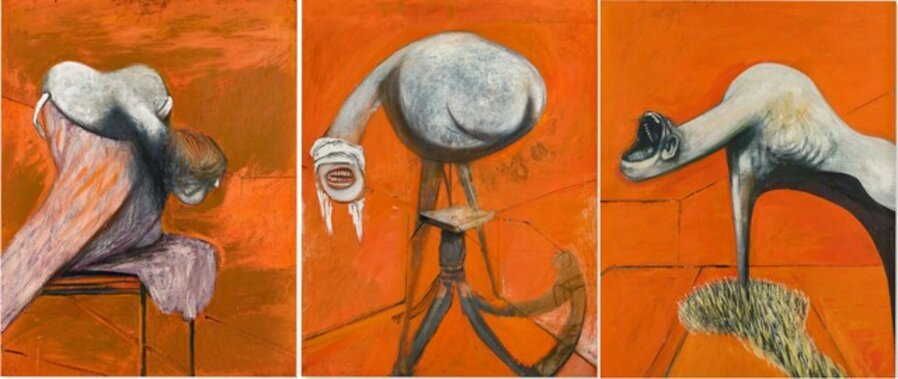 Three Studies for Figures at the Base of a Crucifixion