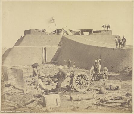 Felice Beato, ‘Headquarter Staff, Pehtung Fort, August 1st, 1860’, 1860