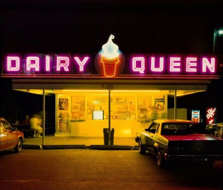 Jim Dow, ‘Dairy Queen at Night, US 6, Iowa City, Iowa’, 1988