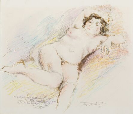 Ira Moskowitz, ‘Reclining Nude à la Pascin’, 1980