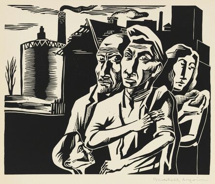 Mitchell Siporin, ‘Workers Family, from the portfolio A Gift to Biro-Bidjan’, 1937