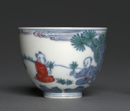 China, Jiangxi province, Jingdezhen, Ming dynasty (1368-1644), Chenghua mark and period, ‘Wine Cup with Children at Play’, 1465-1487