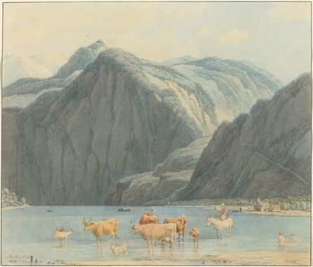 Wilhelm von Kobell, ‘Königsee with the Cliffs of St. Bartholomëe’, 1837