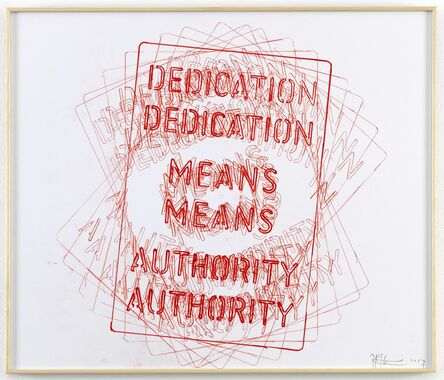 Job Koelewijn, ‘Untitled [Dedication means Authority]’, 2017