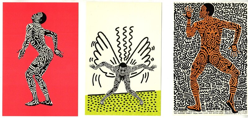 Keith Haring, ‘Keith Haring Into 84 (set of 3 Haring announcements)’, 1983, Ephemera or Merchandise, Offset printed, Lot 180 Gallery