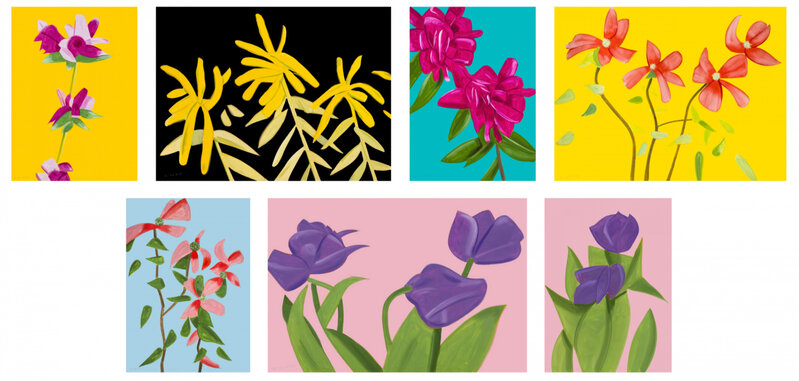 Alex Katz, ‘Floral Suite ( A set of 7 )’, 2021, Print, Archival Pigment Inks on Innova Etching Cotton Rag 315 gsm fine art paper, 慈艺 Grace Collection Gallery