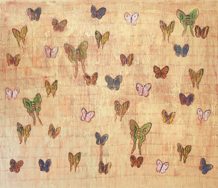 Hunt Slonem, ‘The Nile Red Butterflies’, 2019