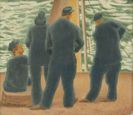 Horace Ascher Brodzky, ‘Men on a Boat’, 1946