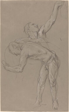Charles Haslewood Shannon, ‘Two Male Figures: Study for "The Good Samaritan"’, 1918