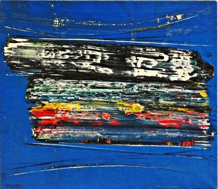 Norman Carton, ‘Blue Cosmos (Abstract Expressionst painting with original Martha Jackson Gallery label)’, ca. 1958