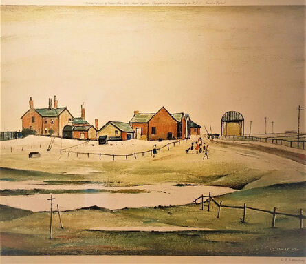 Laurence Stephen Lowry, ‘Landscape with Farm Building’, 1974