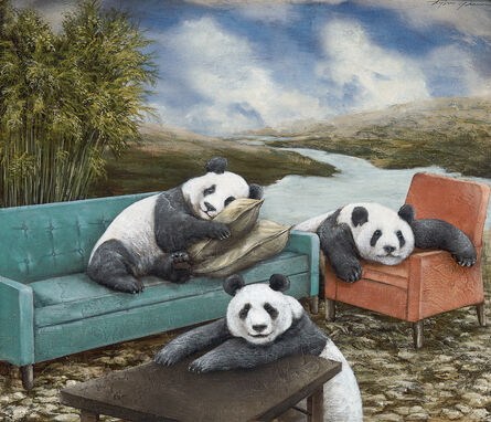 Tyson Grumm, ‘Relaxing Pandas’, 2019