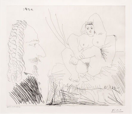 Pablo Picasso, ‘Courtisane au Lit avec un Visiteur, from the 347 Series’, 1968