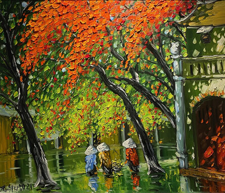 Le Thanh Son, ‘'Happy Ladies' Bright and Colorful Impressionist Painting’, 2021