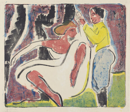 Ernst Ludwig Kirchner, ‘Russian Dancers (Russisches Tänzerpaar)’, 1909