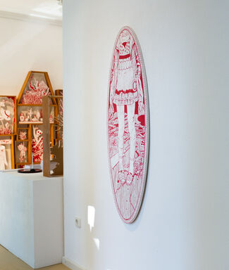 red hot - new woodblock cutouts by Kenichi Yokono, installation view