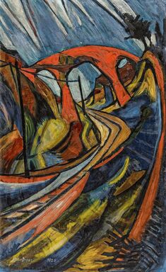 Herm Dienz, ‘Die rote Brücke’, 1920