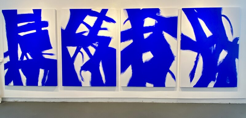 Carlos Mercado, ‘Abstract E2’, 2020, Painting, Yves Klein Blue acrylic on canvas, Art & Design Studio