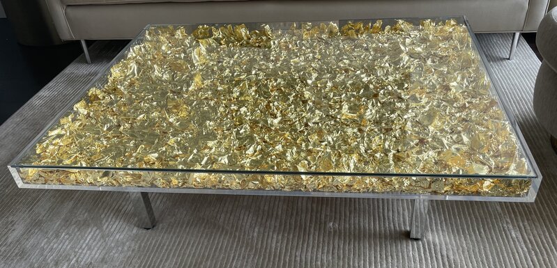 Yves Klein, ‘Table d'orée’, Design/Decorative Art, Gold leaf, glass, acrylic, wood and steel, Artsy x Poly Auction