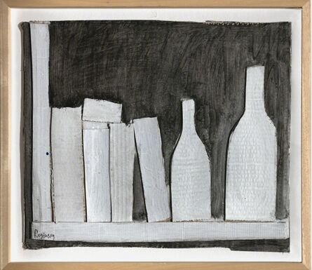 Mikhail Roginsky, ‘White modeled bottles on a black background’, 1978