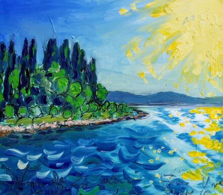 Norma de Saint Picman, ‘Water  summer 2019 - plein air in situ paintings, Forma Viva, middle day sun’, 2019