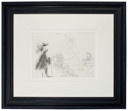 Pablo Picasso, ‘Quatre portefaix apportant a un gentilhomme, une jeune femme sur une litiere, Serie 347. (Bloch 1772; Baer 1789) ’, 1968