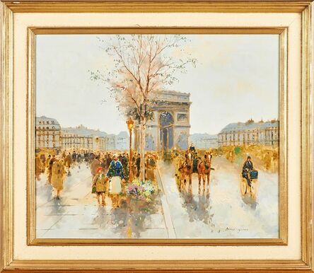 Andre Gisson, ‘Two Works: Untitled (Arc de Triomphe) and Untitled (Paris street scene)’