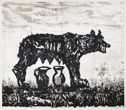 William Kentridge, ‘She-wolf and Jugs’, 2020