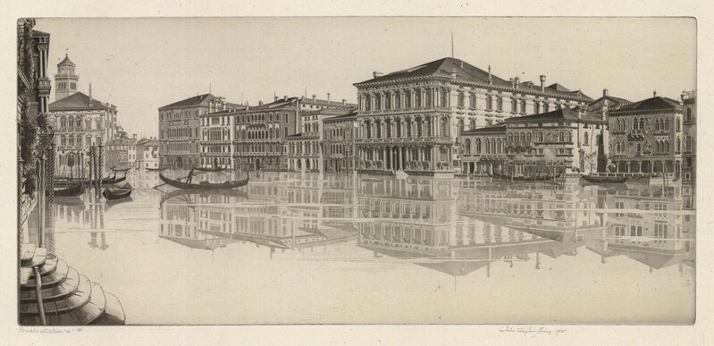 John Taylor Arms, ‘Venetian Mirror.  (The Grand Canal, Venice.)’, 1935, Print, Etching, The Old Print Shop, Inc.