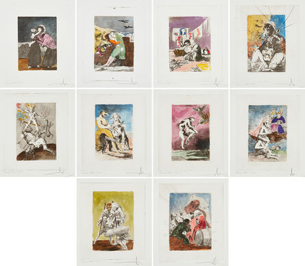 Salvador Dalí, ‘Les Caprices de Goya de Dali (Dali's 'Caprichos' by Goya): 10 plates (M. & L. 857, 863, 872, 884, 903, 910, 915, 917, 924, and 926)’, 1977