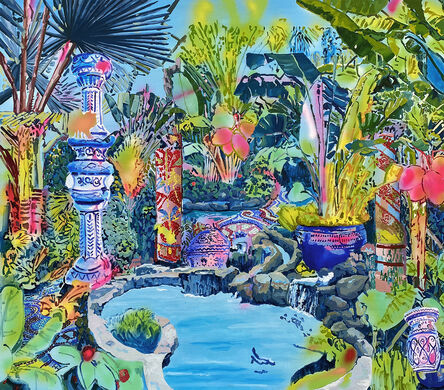 Alejandra Atares, ‘Garden with Pond, Vases and Columns’, 2020