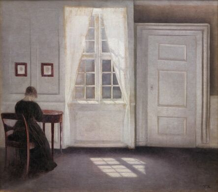Vilhelm Hammershøi, ‘Interior in Strandgade, Sunlight on the Floor’, 1901
