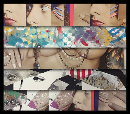 Ceravolo, ‘"Vertical Bardot" Acrylic, Spray Paint and Mixed Media collage on canvas’, 2023