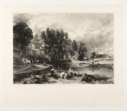 John Constable, ‘Statford Mill (Young Waltonians)’, 1834