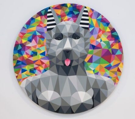 Okuda San Miguel, ‘Grey Mr. Cat’, 2018