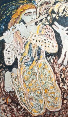 Jayashree Chakravarty, ‘The flute player’, 1990