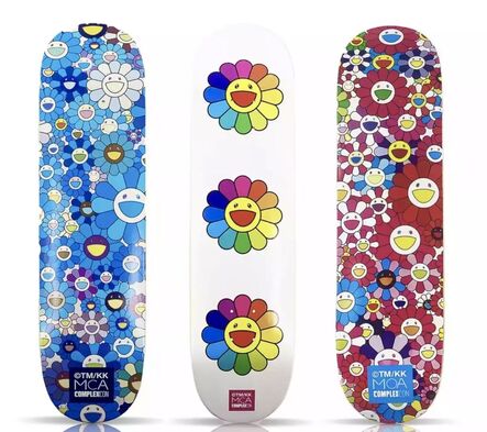 Takashi Murakami, ‘Takashi Murakami Flowers Skateboard Decks (complete set of 3) ’, 2017