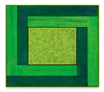 Douglas Melini, ‘Untitled (Tree Painting- Double L, 3 Greens)’, 2021
