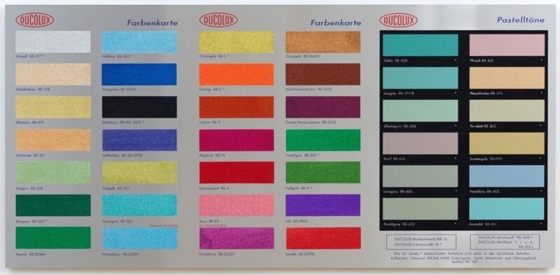Damien Hirst, ‘Colour Chart, Glitter’, 2017, Print, Screen print with glitter on UV printed brushed aluminium panel, Tanya Baxter Contemporary