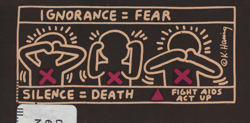 Keith Haring, ‘Keith Haring Act Up 1990 ’, 1990, Ephemera or Merchandise, Announcement card, Lot 180 Gallery
