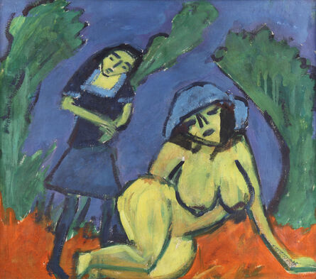 Erich Heckel, ‘Kind und nackte Frau (Child and naked Woman)’, 1910