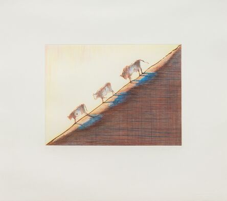 Wayne Thiebaud, ‘Three Cows’, 1991