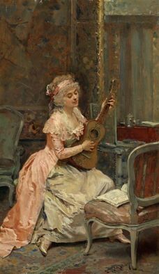 Raimundo de Madrazo y Garreta, ‘Woman with a Guitar’, ca. 1870
