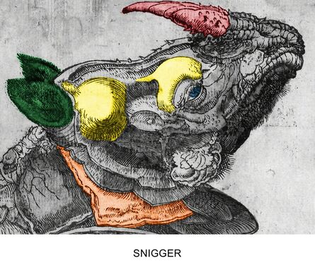 John Baldessari, ‘Engravings with Sounds: Snigger’, 2015