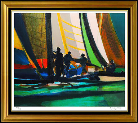 Marcel Mouly, ‘Yachtmen a Quai’, 20th Century