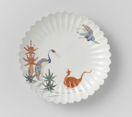 Unknown Artist, ‘Ribbed bowl with crane and tortoise’, 1670-1690